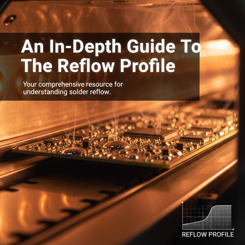 alt_text: A close-up of solder melting on a circuit board as it moves through a reflow oven.