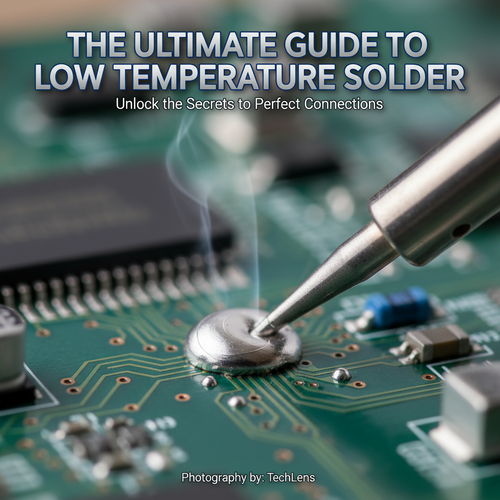The Ultimate Guide To Low Temperature Solder缩略图% alt_text: A macro shot of a perfect low-temp solder joint on a circuit board, with a soldering tip nearby.