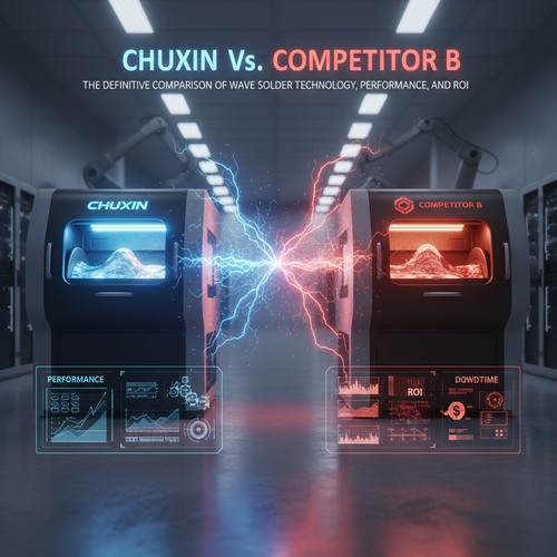 Chuxin Vs. Competitor B: The Definitive Comparison Of Wave Solder Technology, Performance, And ROI缩略图% alt_text: A glowing Chuxin wave solder machine in a high-tech showdown with a competitor.