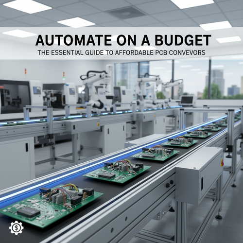 alt_text: A sleek PCB conveyor moves circuit boards in a modern, clean factory.