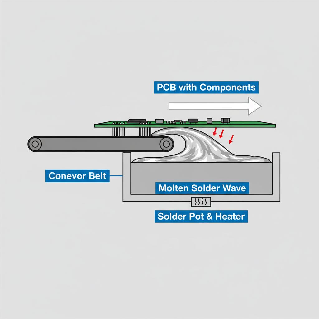 Wave Soldering Comprehensive Guide: Principles, Process, & Optimization -S&M - S&M Co.Ltd Wave Soldering Comprehensive Guide: Principles, Process, & Optimization -S&M - S&M Co.Ltd