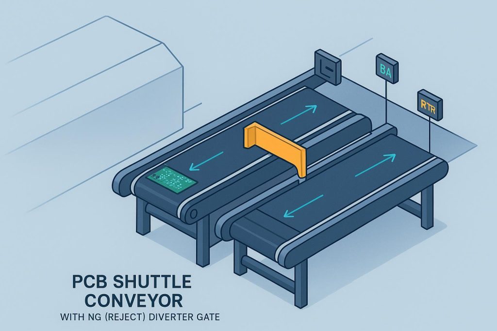 SMEMA Interface Essentials for PCB Shuttle Conveyors (Reflow In/Out with NG Diverter) — and SMEMA vs Hermes缩略图%