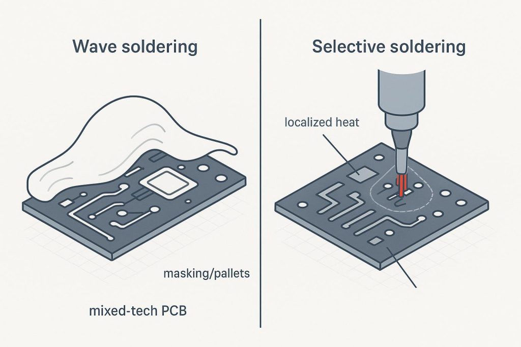 Selective Wave Soldering vs Wave Soldering (2026): A Reliability‑First Guide for Mixed Assemblies缩略图%