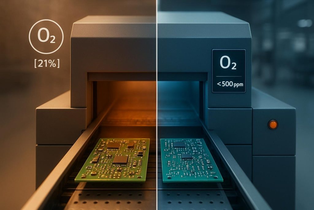 Nitrogen Reflow vs Air Reflow for High‑Reliability PCB Assembly (2026)缩略图%