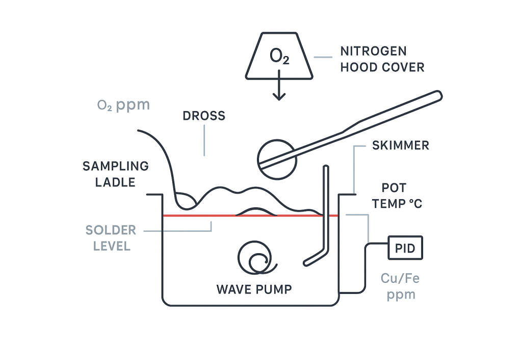 Wave Soldering Solder Pot Maintenance: Extend Tin Barrel Life, Cut Dross缩略图%