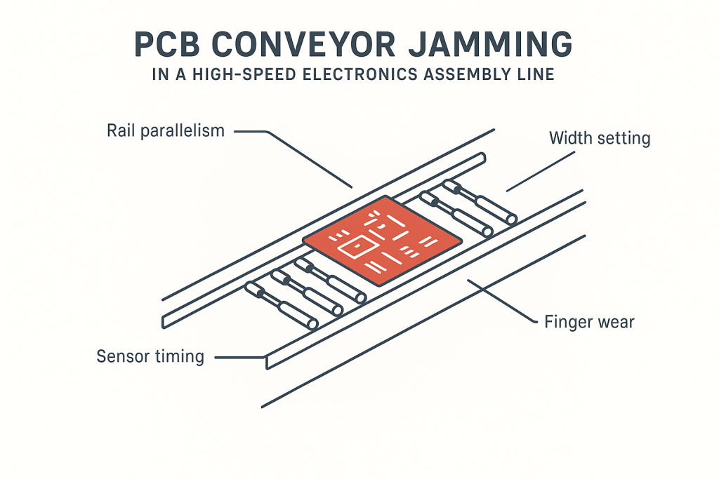 How to Reduce PCB Conveyor Jamming in High-Speed SMT Lines: Root Causes and Solutions缩略图% How to Reduce PCB Conveyor Jamming in High-Speed SMT Lines: Root Causes and Solutions缩略图%