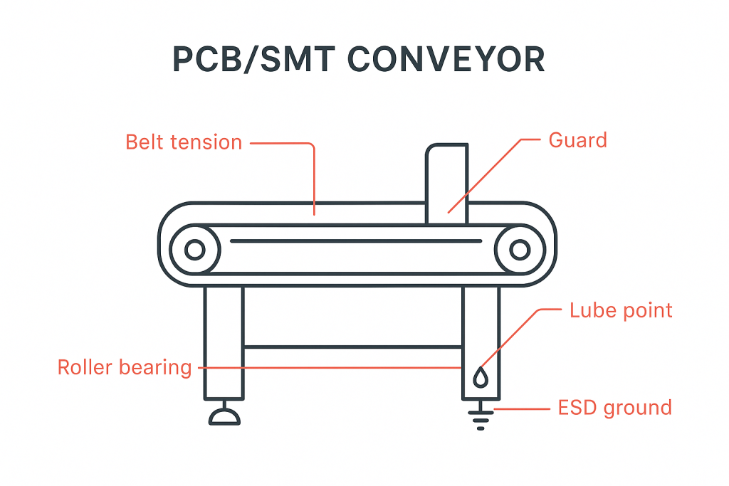 PCB Conveyor Maintenance: Lubrication and Belt Replacement to Reduce Downtime缩略图%
