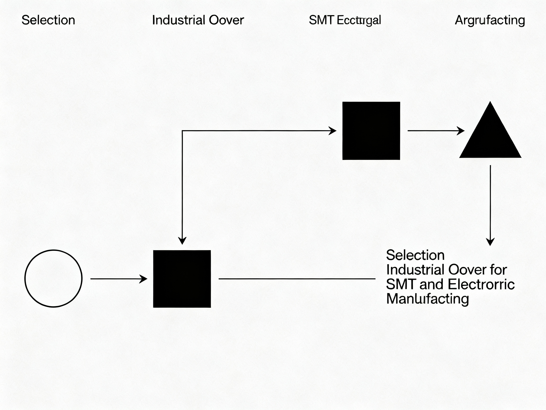The Ultimate Guide to Selecting the Best Industrial Oven for Your Needs2 - S&M Co.Ltd Minimal engineering infographic: steps in selecting an industrial oven for SMT and electronics.