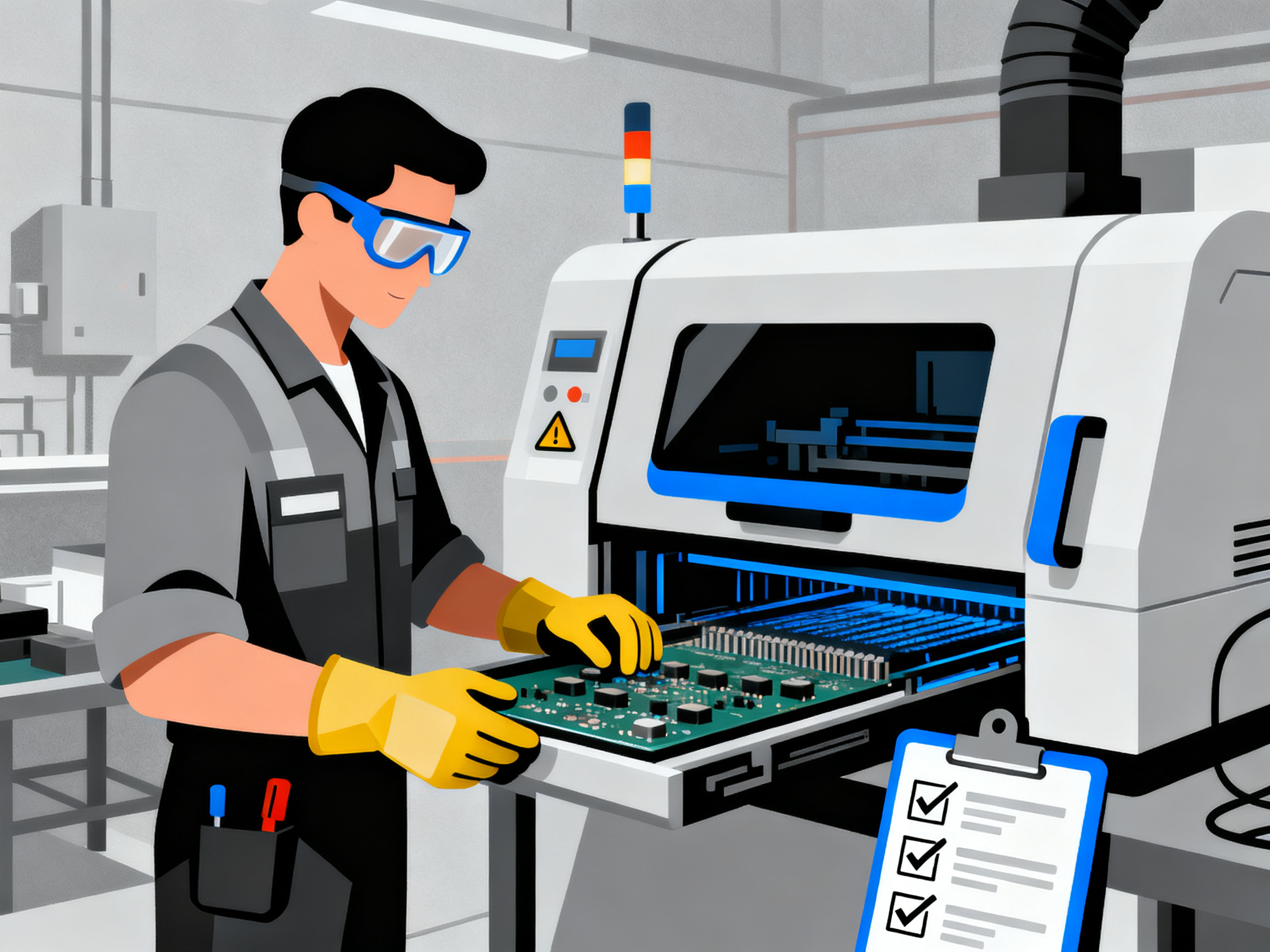 Lockout tagout reflow oven maintenance safety.
