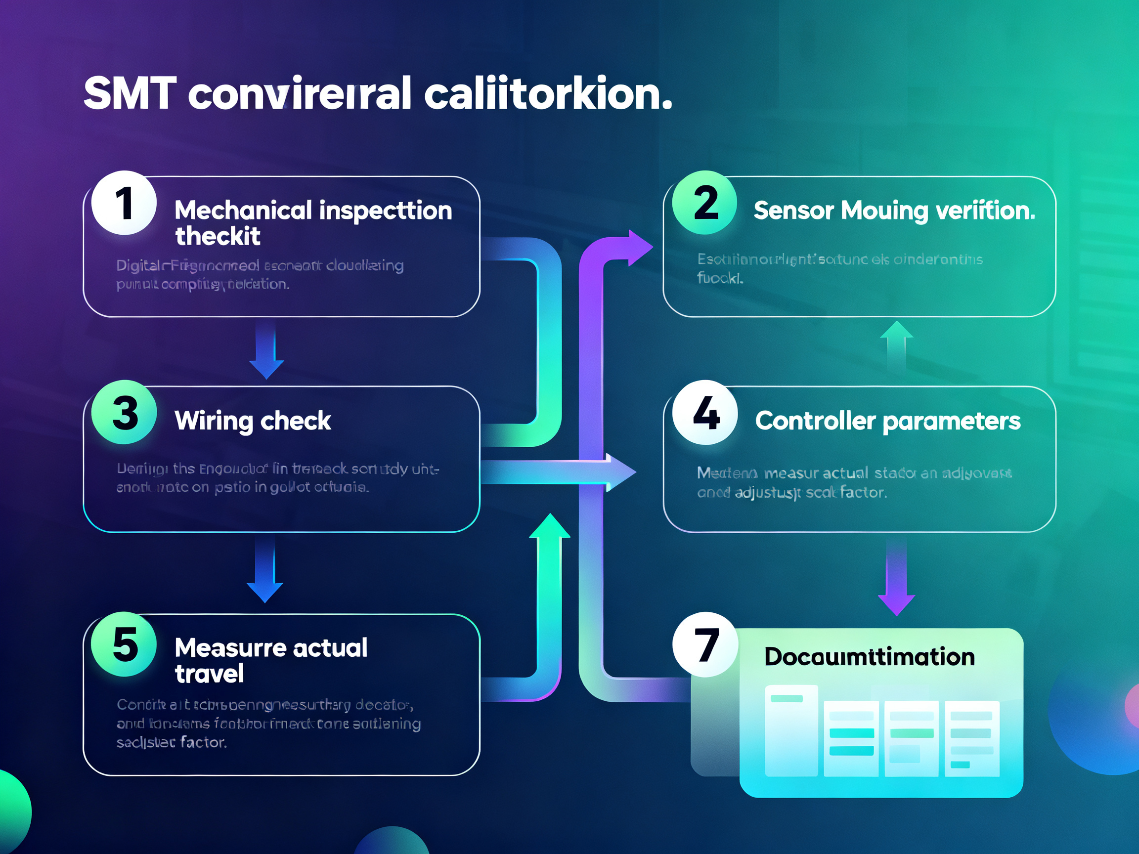 How SMT Conveyor Speed Sensors and Control Systems Work: Calibration, Faults, and Cost Factors in 20262 - S&M Co.Ltd Digital illustration clean lines vibrant colors minimal engineering info.