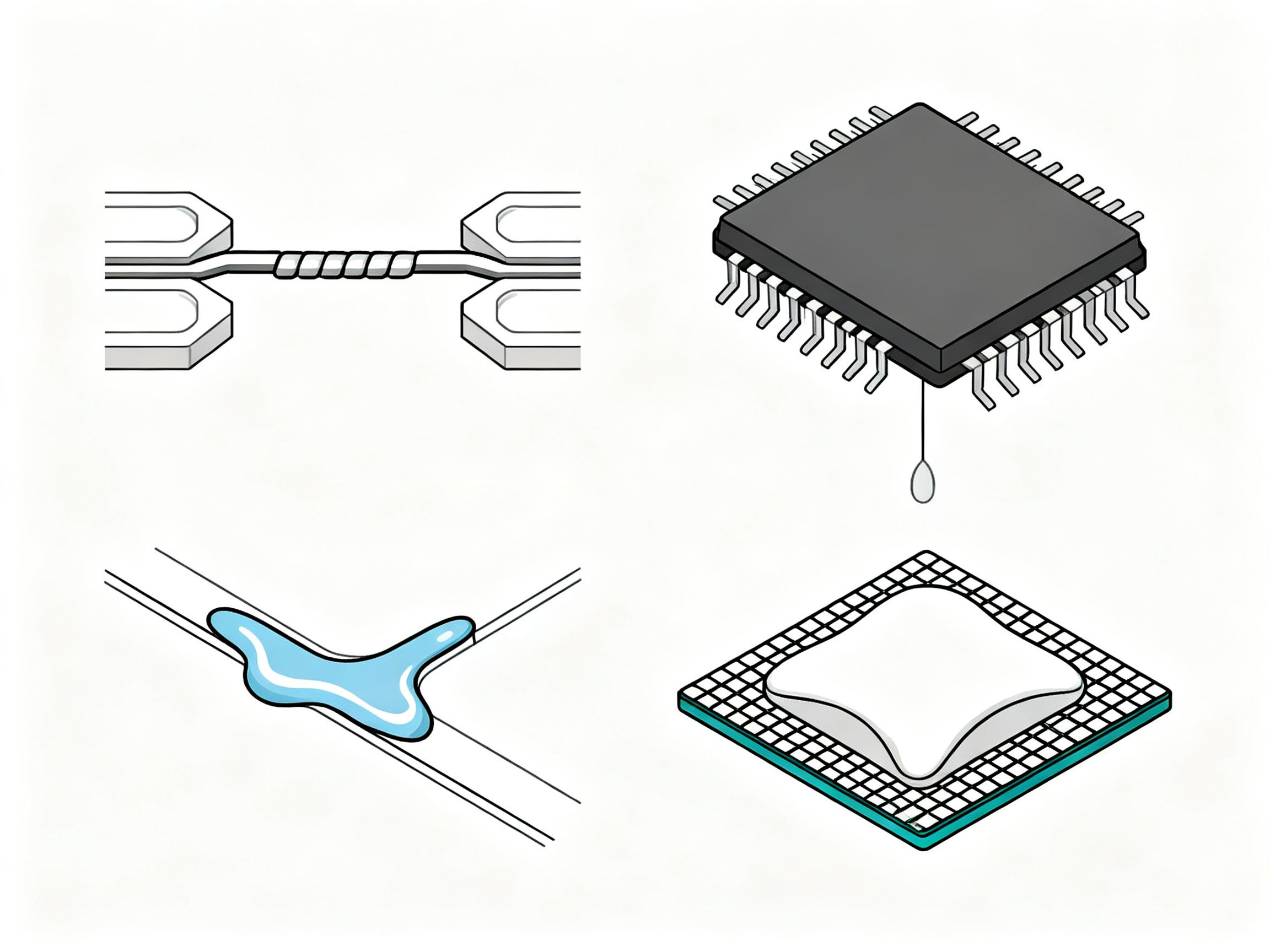 What Is an SMD Rework Station? A Complete Guide to SMD/BGA Rework Equipment2 - S&M Co.Ltd Minimal engineering infographic style clean lines technical illustration no text.