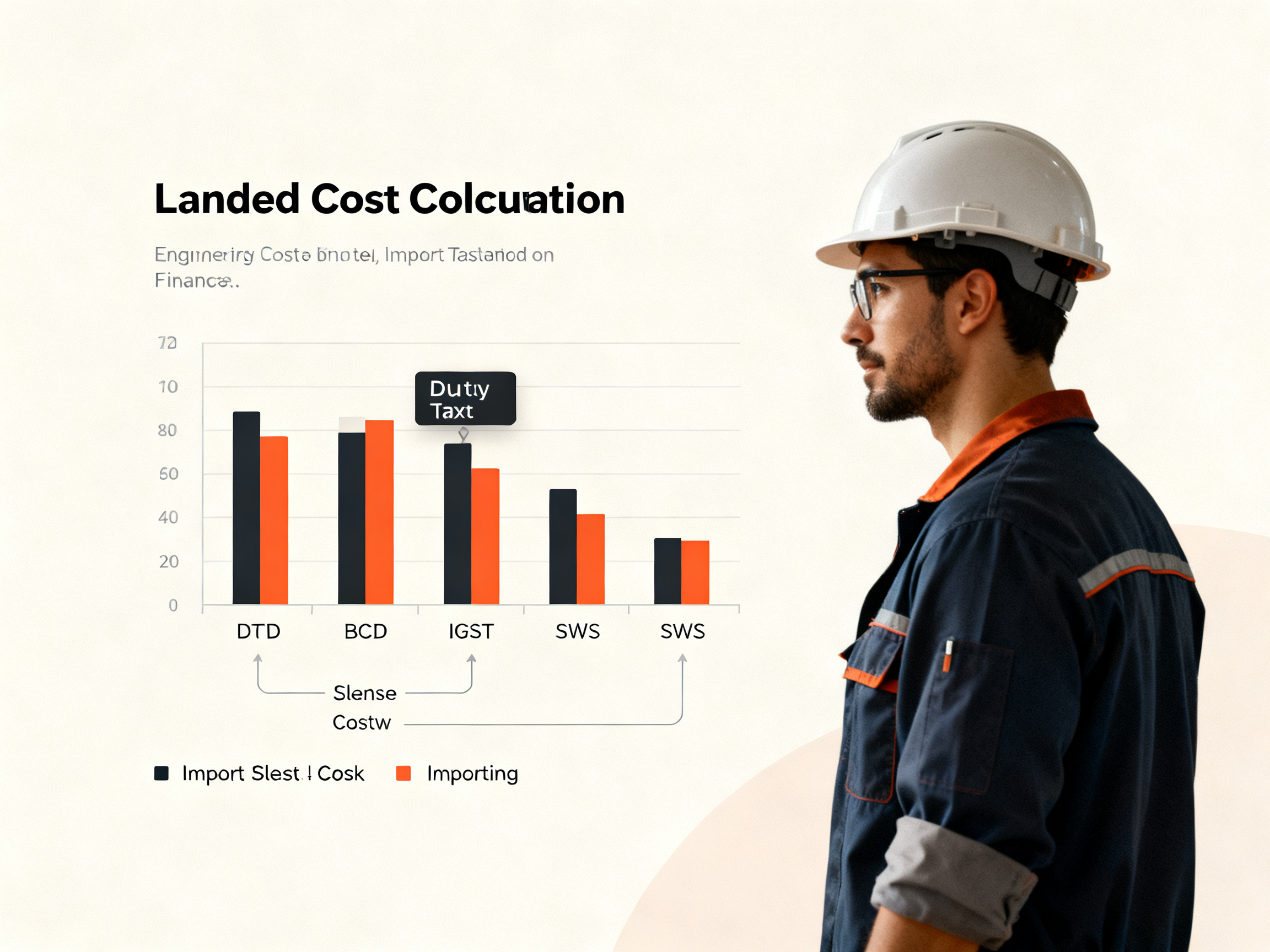 SMT Pick and Place Machine HS Code and HSN Code: 2026 Classification Guide for Import, Export, and Tax Compliance3 - S&M Co.Ltd Minimal engineering infographic clean technical illustration landed cost calculation.