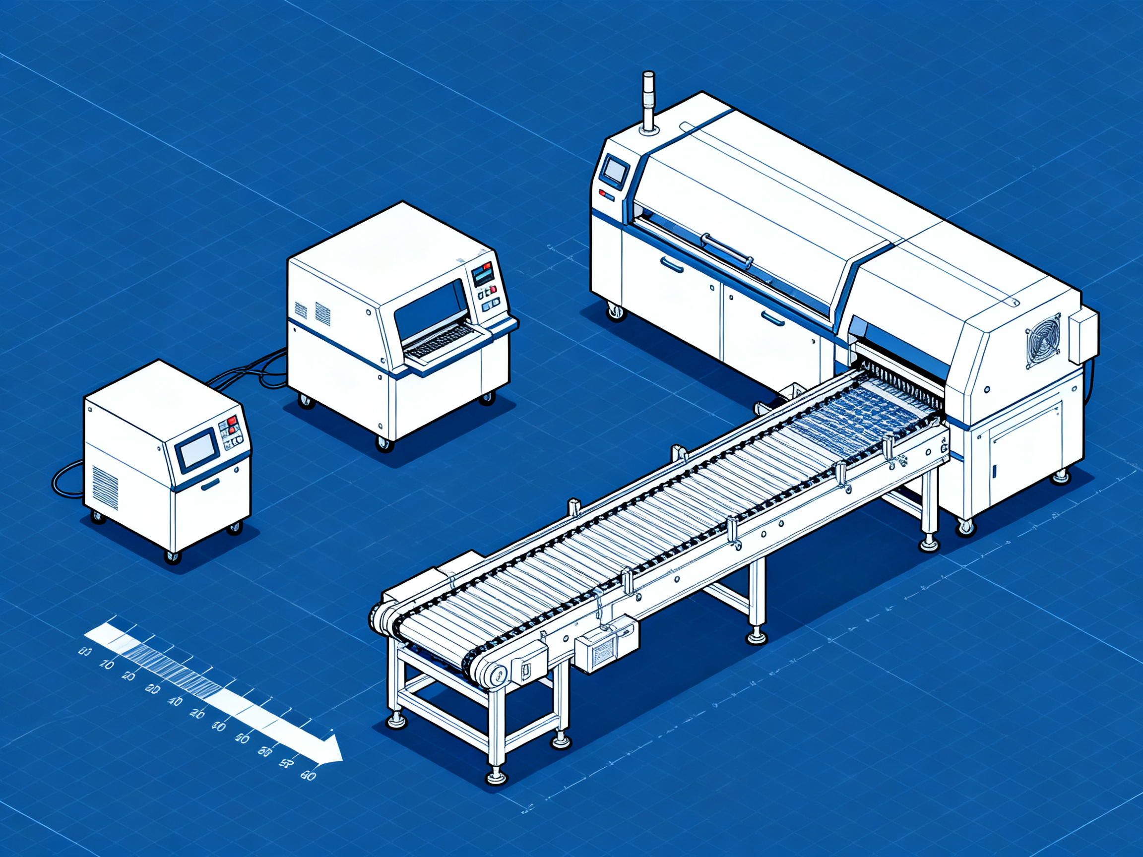 Top Reflow Ovens in 2026: Professional and Hobbyist Picks with Buying Guide2 - S&M Co.Ltd Minimal engineering infographic clean lines technical diagram style no text blue.
