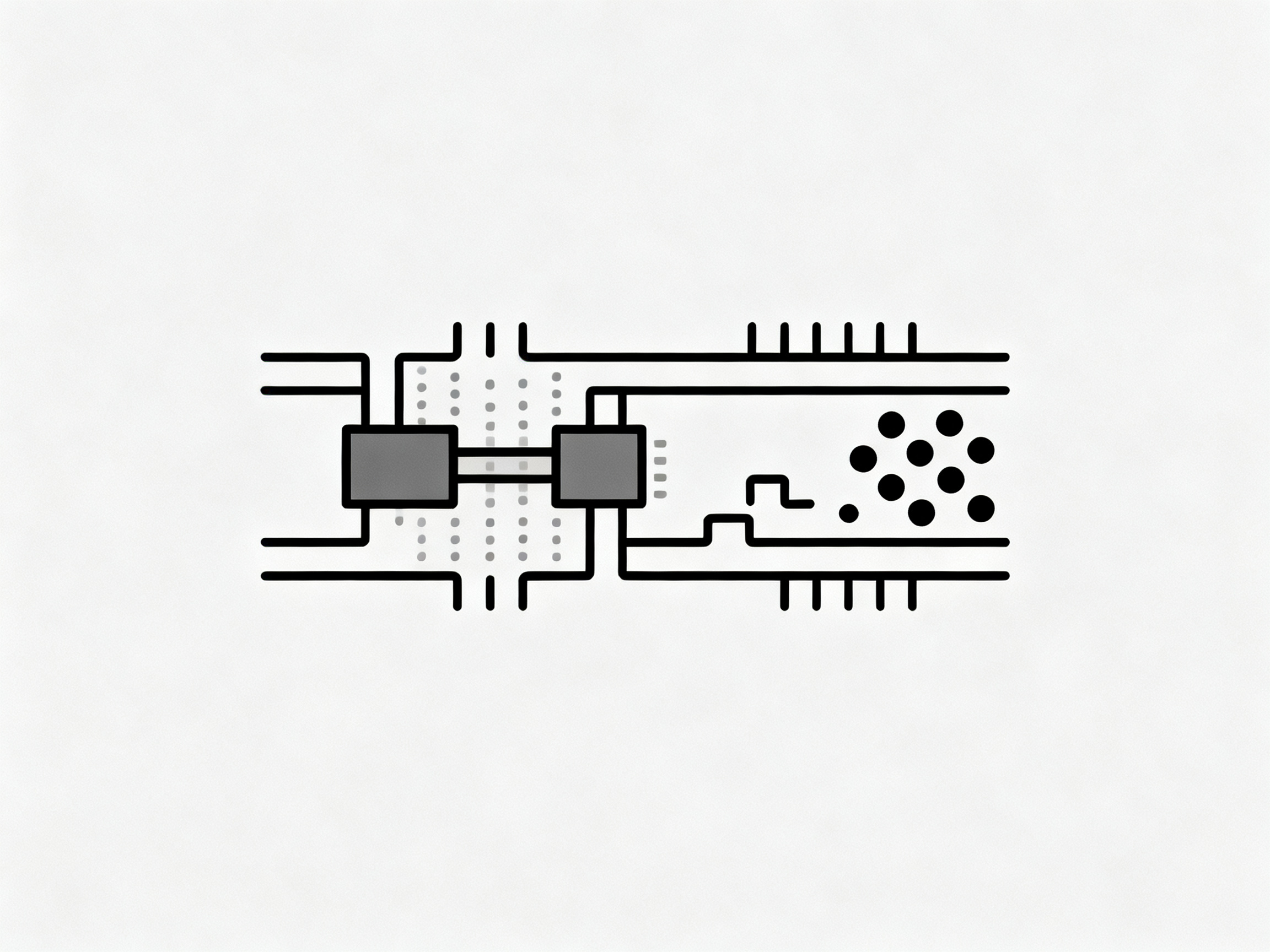 Minimal engineering infographic with clean lines in technical schematic style.