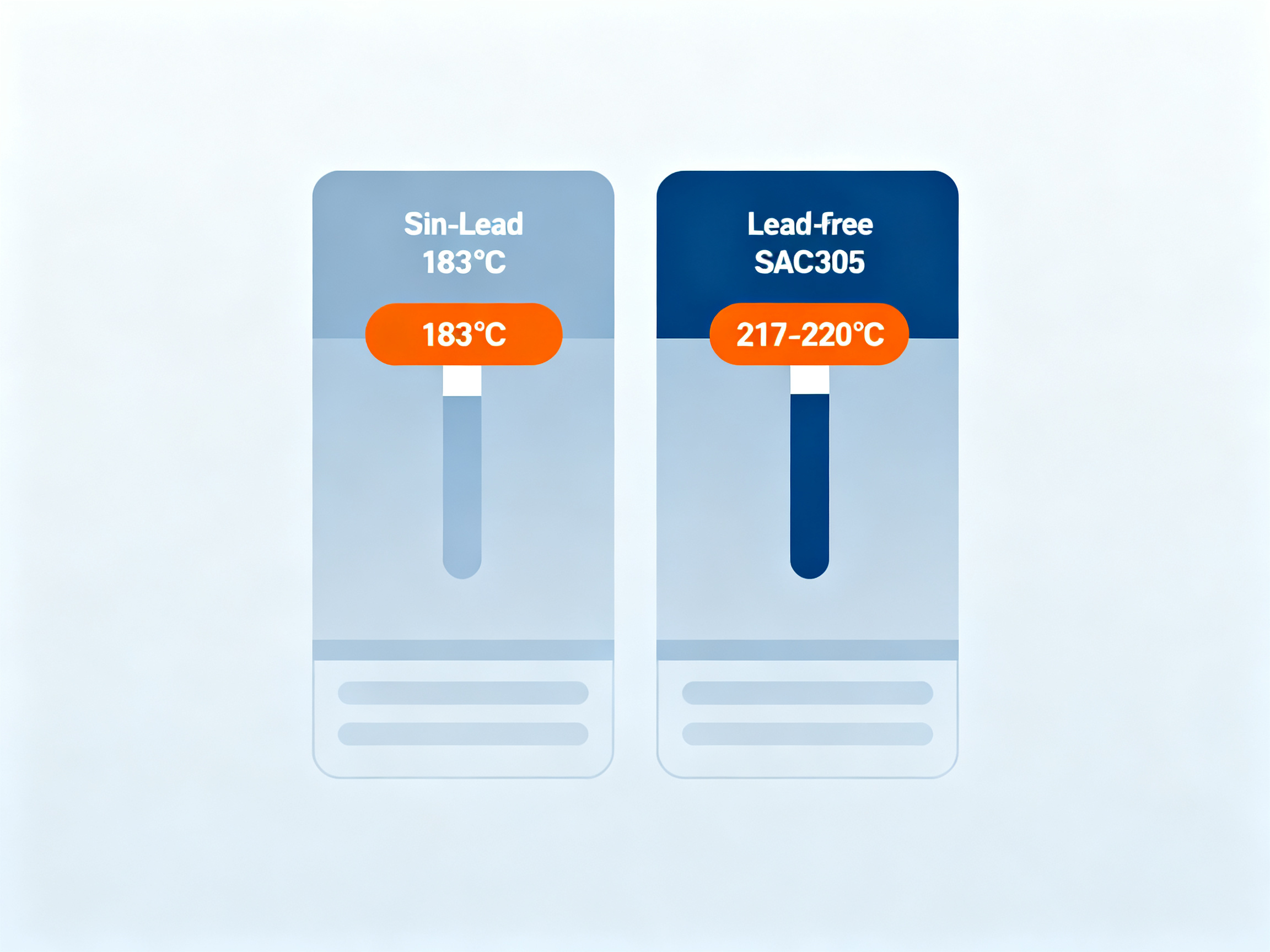 Mastering Lead-Free Wave Soldering: Benefits, Myths, and Industry Best Practices1 - S&M Co.Ltd Minimal engineering infographic technical comparison diagram two thermal zones showing temperature zones in wave soldering process.