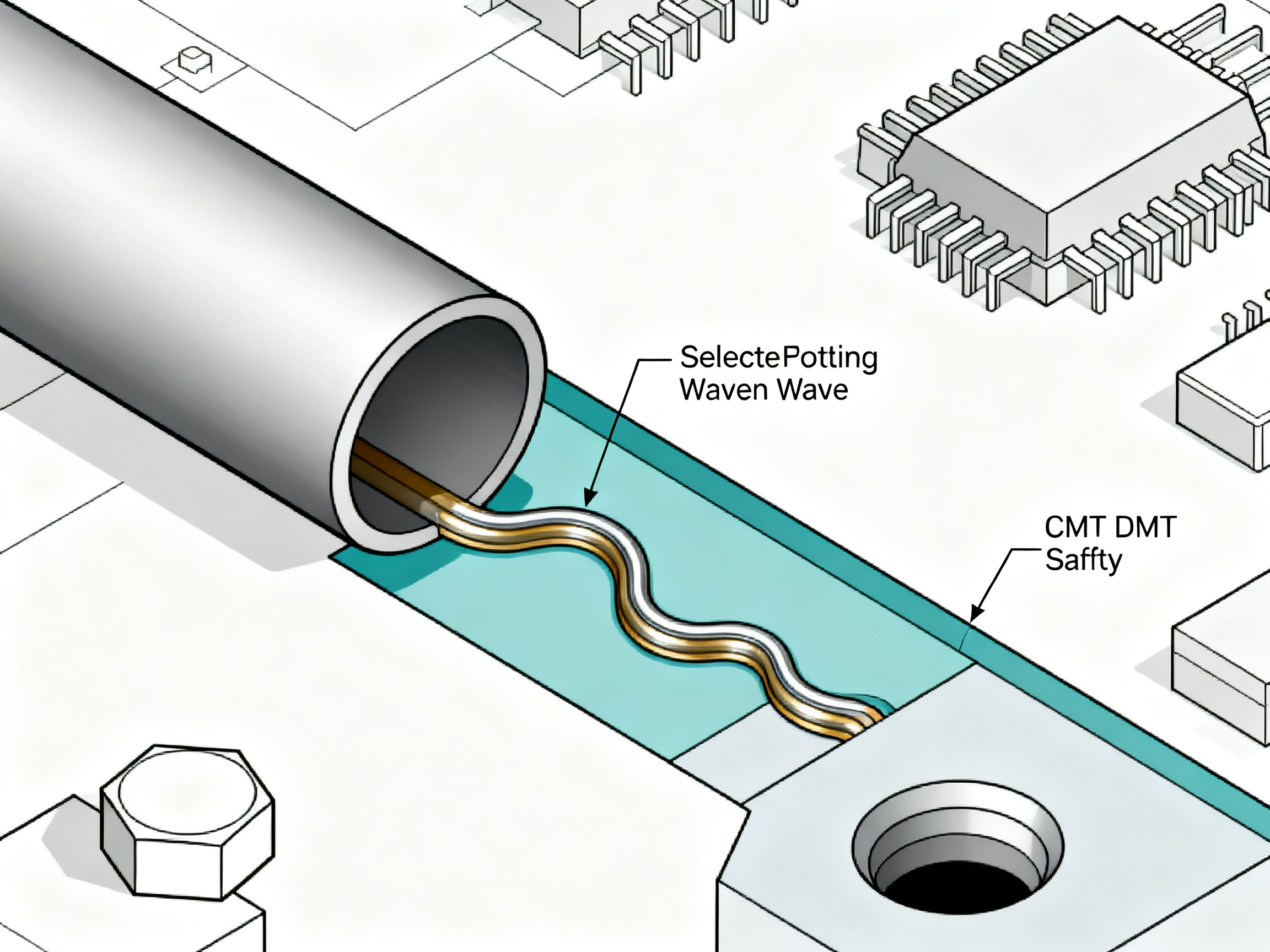 Top 10 Selective Soldering Machines in 2026: Features, Manufacturers, and Buying Criteria2 - S&M Co.Ltd Minimal engineering infographic clean technical illustration style no text cross.
