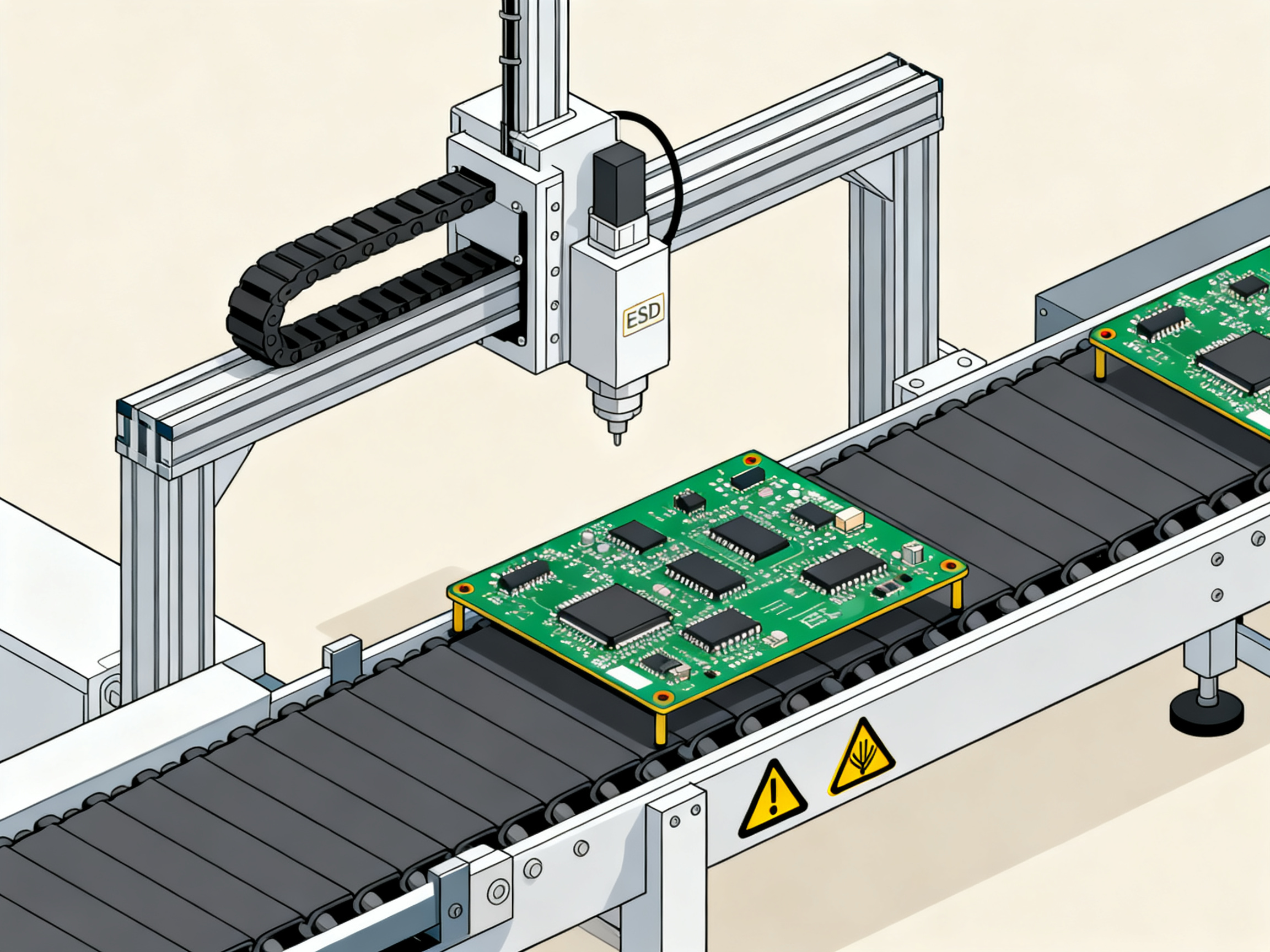 What Is a Rubber Conveyor Belt? Applications, Benefits, Materials, and Future Trends in 20262 - S&M Co.Ltd Minimal engineering infographic style clean lines professional technical illustration.