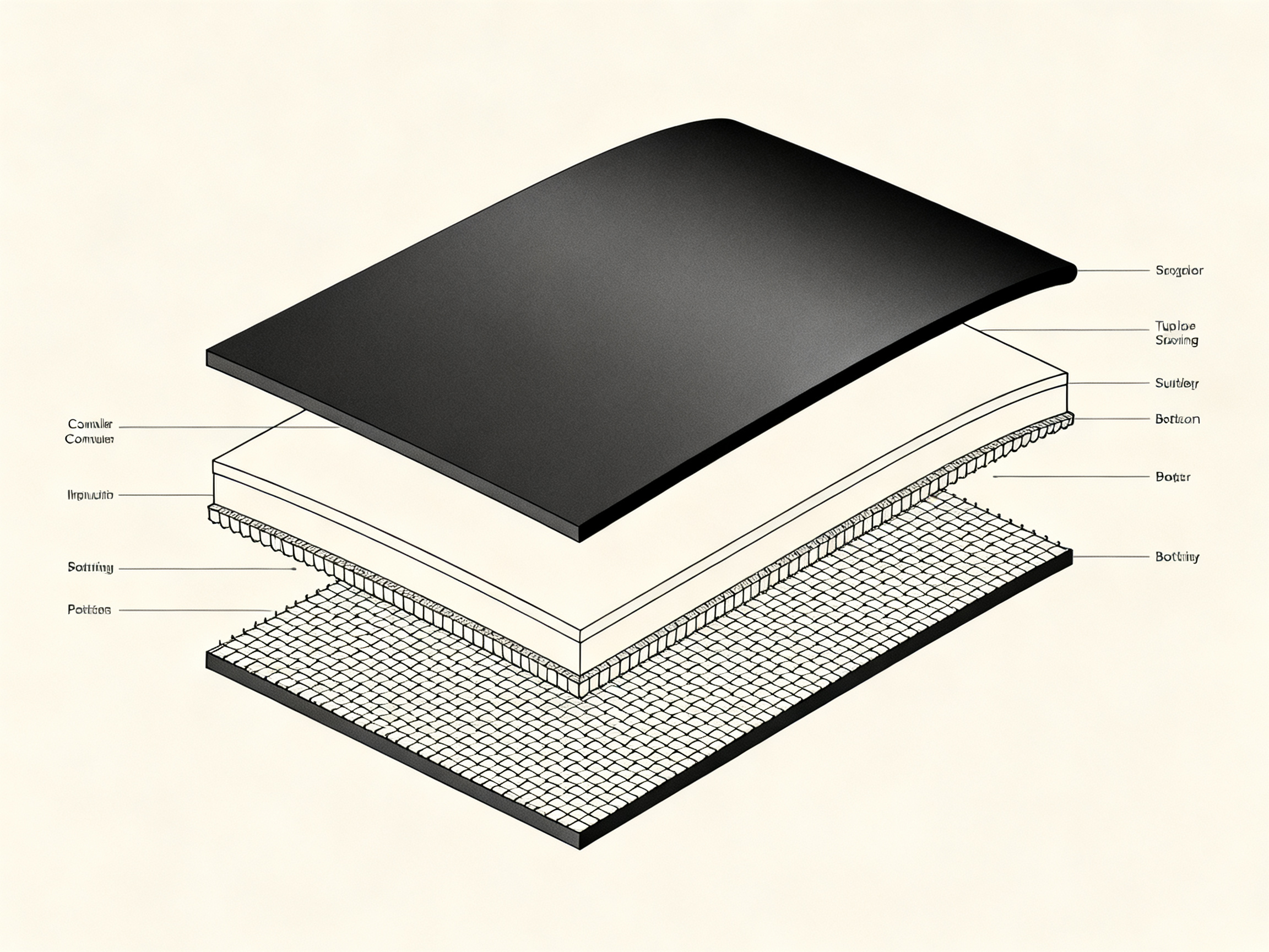What Is a Rubber Conveyor Belt? Applications, Benefits, Materials, and Future Trends in 20261 - S&M Co.Ltd Minimal engineering infographic style clean lines professional technical illustration.