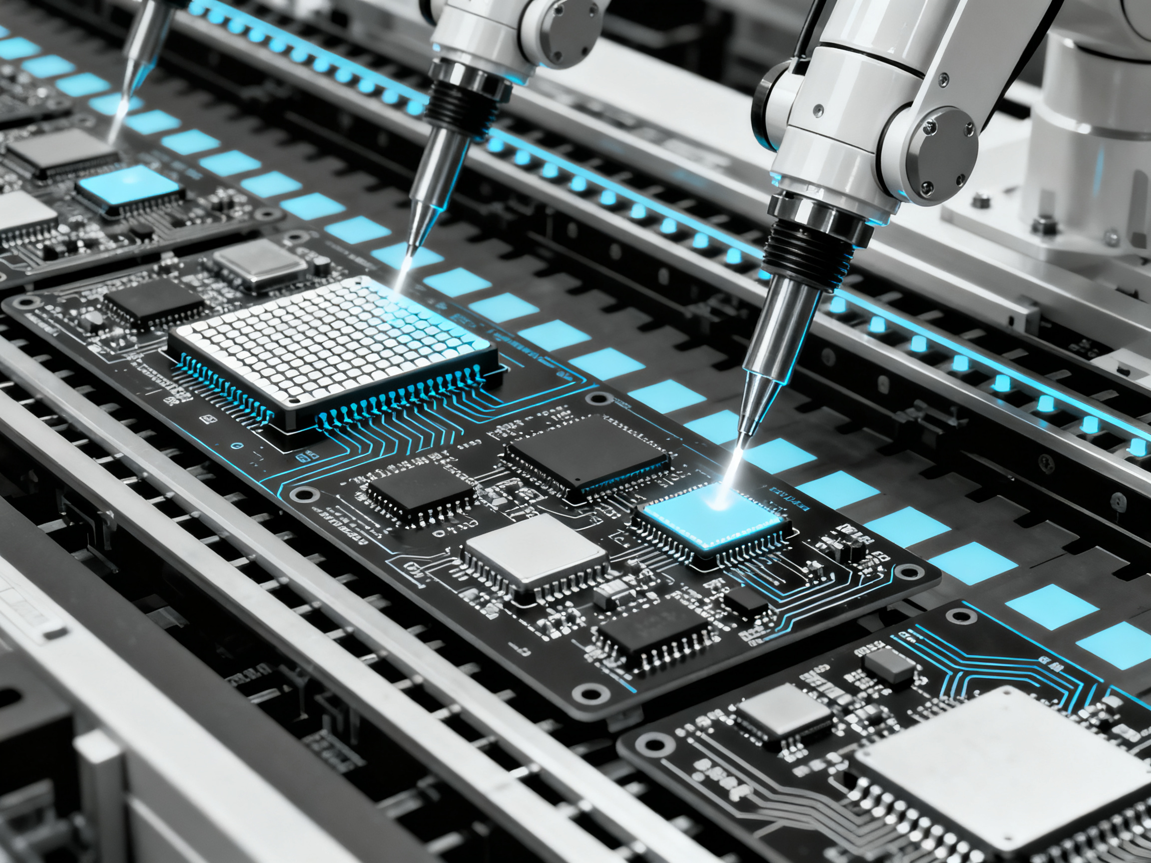 What Is a Reflow Oven? How SMT Reflow Soldering Works and Where It Is Used2 - S&M Co.Ltd Minimal engineering infographic clean technical style pcb assembly line with sur.