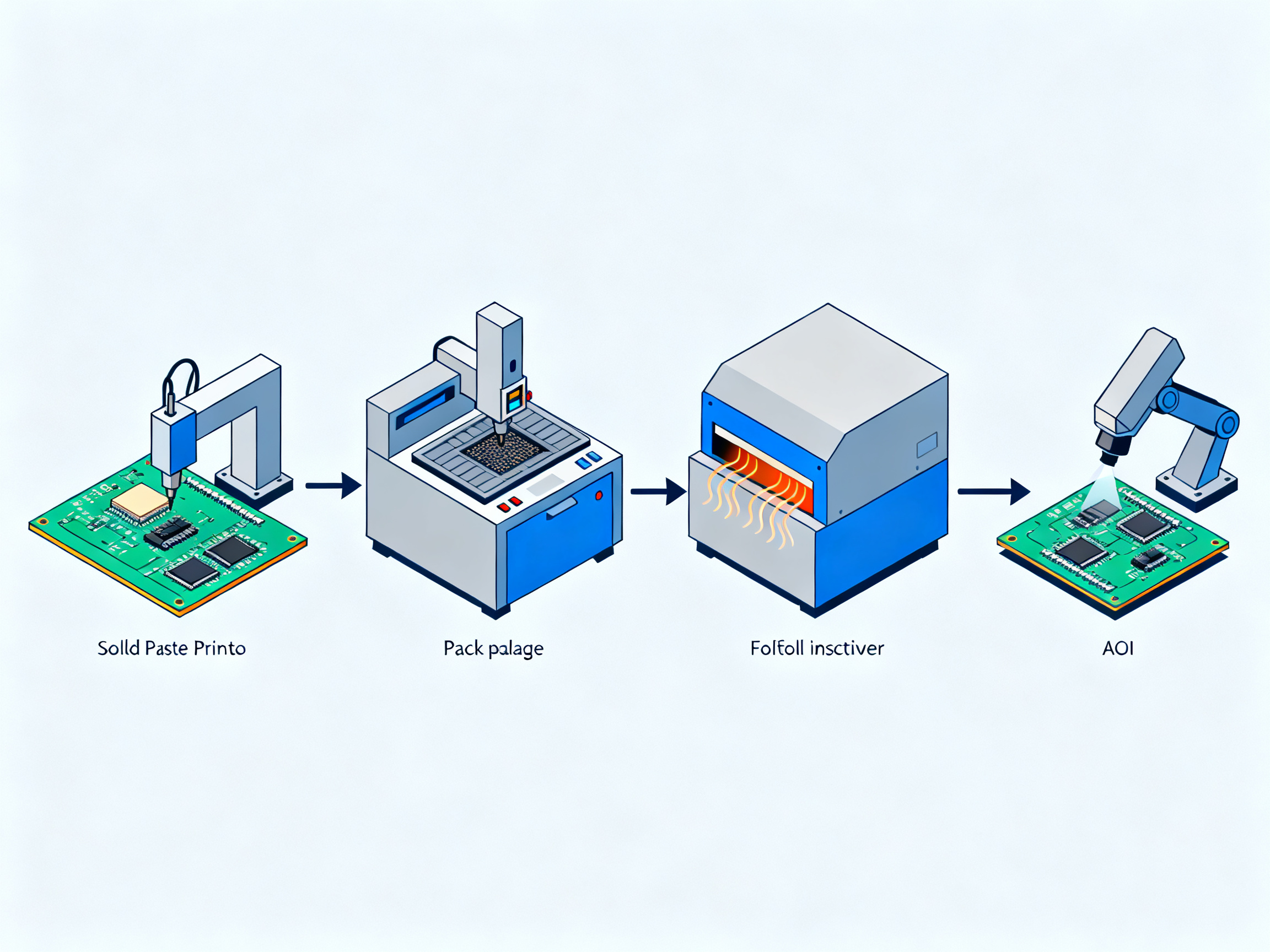 Technical flow diagram showing the reflow oven process workflow.