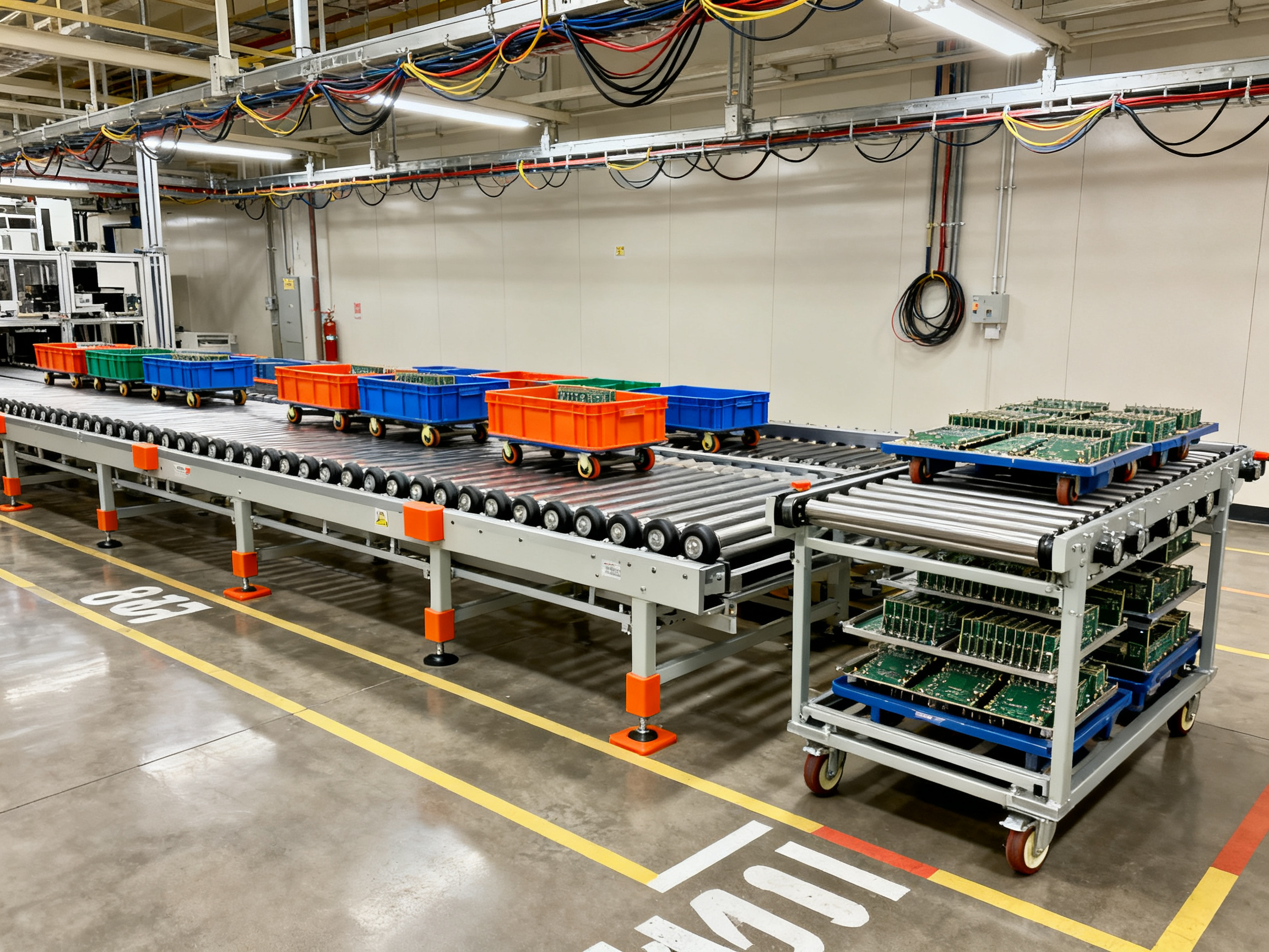 The Ultimate Guide to Gravity Conveyor Systems: Benefits, Design, and Applications3 - S&M Co.Ltd Factory documentation buffer zone with gravity skate wheel conveyor handling tot.