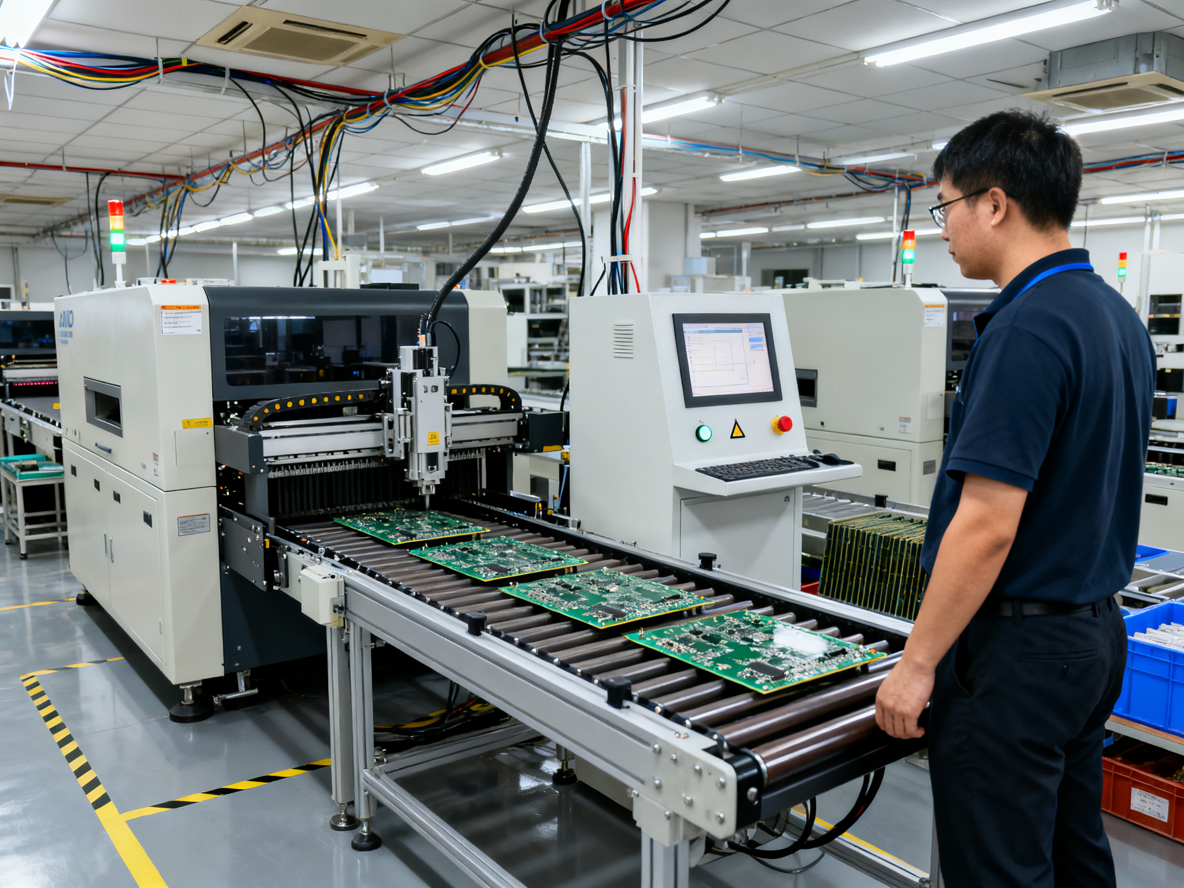 Top SMT Conveyor Belts and Systems of 2026: Reviews, Features, and Where to Buy2 - S&M Co.Ltd Documentary view of SMT inspection and reject conveyor module at an AOI station.