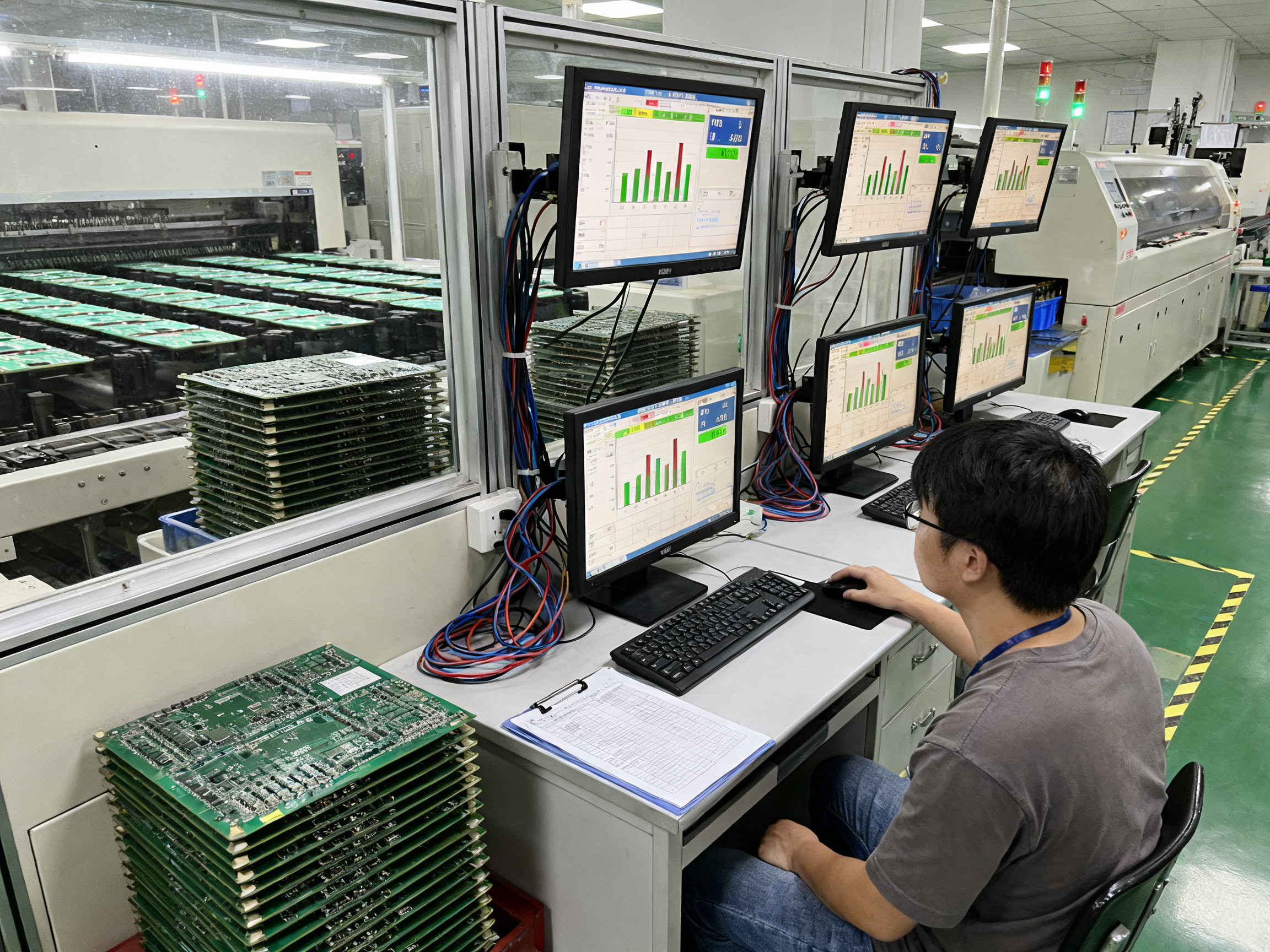 SMT Line Speed Matching: How to Calculate, Balance, and Improve Throughput Across Your SMT Line5 - S&M Co.Ltd An SMT line monitoring and WIP management operation.