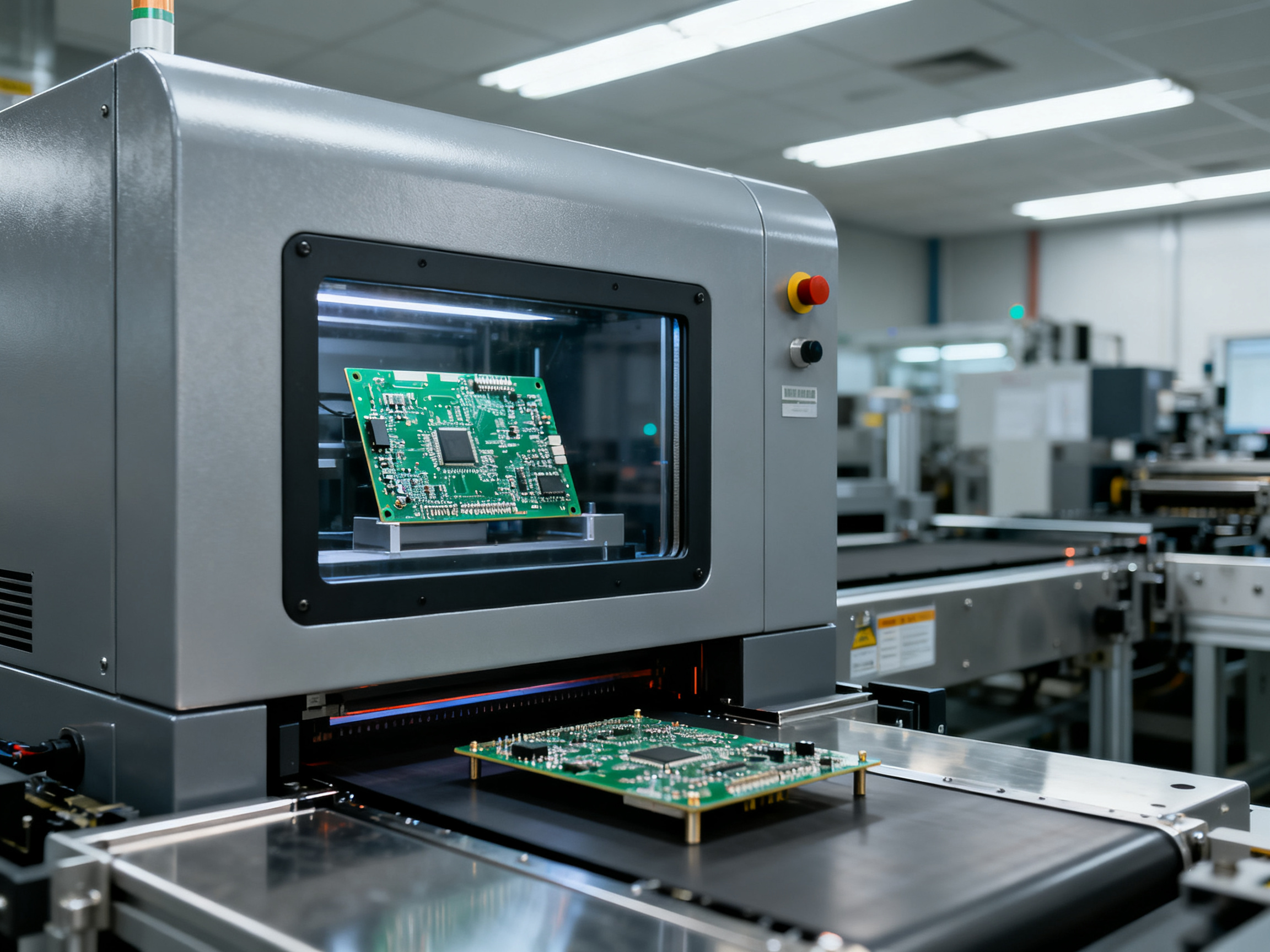 Selective Soldering: The Complete 2026 Guide to Process, Machines, and Techniques2 - S&M Co.Ltd X-ray inspection equipment for electronics assemblies in factory setting machine.