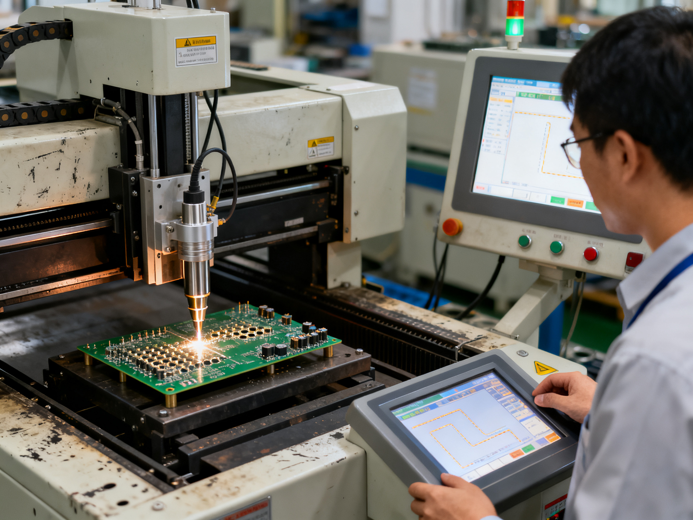 Wave Soldering vs Selective Soldering: Key Differences and How to Choose1 - S&M Co.Ltd Selective soldering system in electronics factory precision mini wave nozzle pos.